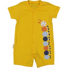 Bebegen Erkek Bebek Sarı Tırtıllı Çıtçıtlı Tulum