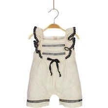 Bebegen Kız Bebek Somon Kolları Fırfırlı Tulum