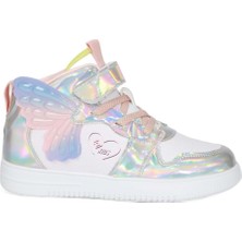 Kidessa Kidessa 2068 Anatomik Tabanlı Ultra Hafif Kız Çocuk Boğazlı Sneakers Ayakkabı - Nkt02068-Gümüş-29