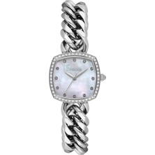 Freelook Gümüş Renk Çelik Kadın Kol Saati Zincir Bileklik Tarzı FL.1.10463-1