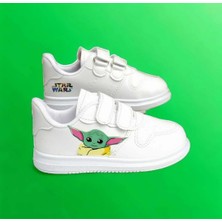 Lias Shoes Yeşil Uzaylı Baskılı Çocuk Spor Ayakkabı Sneaker