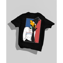 Nulivez Daffy Duck Tasarımı Sırt Baskılı Yüksek Kalite Kompakt  Oversize T-Shirt