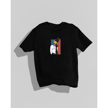 Nulivez Daffy Duck Tasarımı Sırt Baskılı Yüksek Kalite Kompakt  Oversize T-Shirt