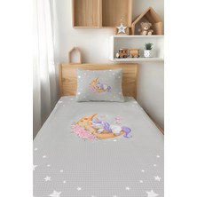 Talia Home Uyuyan Unicorn Desenli Tek Kişilik Çocuk Pike Takımı Tlap-079