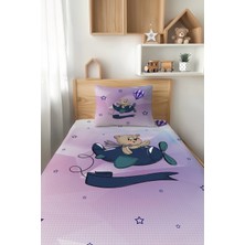 Talia Home Uçan Ayı Desenli Tek Kişilik Çocuk Pike Takımı Tlap-072