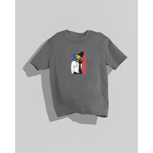 Nulivez Daffy Duck Tasarımı Sırt Baskılı Yüksek Kalite Kompakt  Oversize T-Shirt