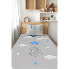 Talia Home Yıldız Tutan Fil Desenli Tek Kişilik Çocuk Pike Takımı Tlap-074