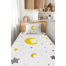 Talia Home Ay Yıldız Desenli Tek Kişilik Çocuk Pike Takımı Tlap-022