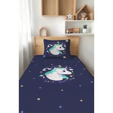 Talia Home Unicorn Pony Desenli Tek Kişilik Çocuk Pike Takımı Tlap-066