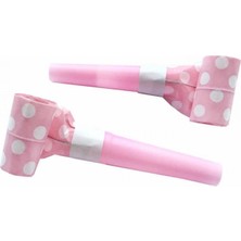 Kidspartim Düdüklü Kaynana Dili Pembe Puantiyeli