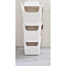 Geseus Motek  Mybox 3X30 Litre Kulplu Çok Amaçlı Organizer Saklama Kutusu-Mt-35
