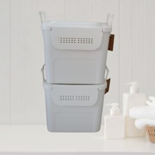 Geseus Motek  Mybox 2X30 Litre Kulplu Çok Amaçlı Organizer Saklama Kutusu-Mt-35
