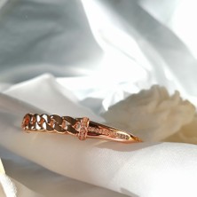 Kilig Jewelry Kadın Vip Çelik Gold-Silver Burgu Taş Detay Kelepçe Bileklik