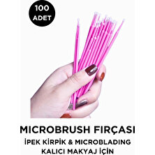 Tech Care 100 Adet Ipek Kirpik Microblading Kalıcı Makyaj Için Microbrush Fırçası