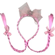Kidspartim Saçlı Frozen Model Taç Pembe 40 Cm