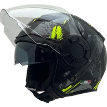 Sway 766 Poison Black Grey Yellow Kask