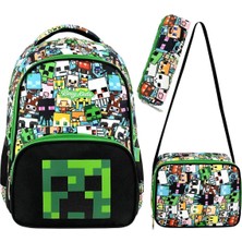 Roxy Back To School Mine Creeper 3'lü Set Ilkokul Çantası, Termal Beslenme Çantası ve Kalem Kutusu Seti