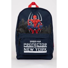 DeFacto Back To School Erkek Çocuk Marvel Spiderman Oxford Okul Çantası C5817A8NS Lacivert 100% Polyester