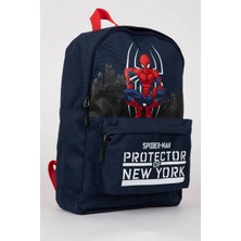 DeFacto Back To School Erkek Çocuk Marvel Spiderman Oxford Okul Çantası C5817A8NS Lacivert 100% Polyester