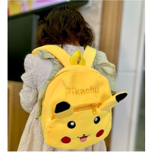 Meyra Accessories Unisex Pikachu Karakter Figürlü Pikhaçu Çocuk Sırt Çantası Ana Okul Çantaları Iki Cepli Hediyelik S