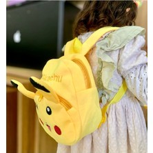 Meyra Accessories Unisex Pikachu Karakter Figürlü Pikhaçu Çocuk Sırt Çantası Ana Okul Çantaları Iki Cepli Hediyelik S