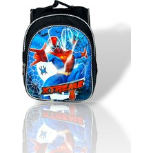 Armoire Tekstil Spiderman Desenli 0 - 6 Yaş Erkek Çocuk Siyah Anasınıfı Kreş Çocuk Okul Sırt Çantası Siyah