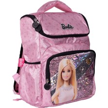 Barbie Gri Okul Çantası 2673 Tek Ebat Desenli Back To School