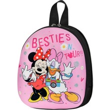 Nuya Accessory Back To School 3D Kabartmalı Minnie Mouse Daisy Duck Anaokulu Kreş ve Günlük Kullanım Sırt Çantası