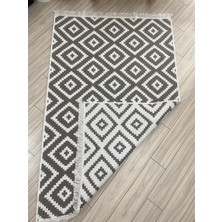 Stay With Love Kilim Bej-Krem Çift Taraflı Modern Desen Lüks Kilim