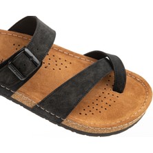 Hush Puppies Apavu (624401) Anatomik Taban  Deri Parmak Arası Ayarlanabilir Tokalı Erkek Terlik