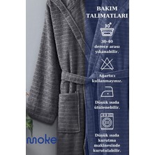 Moke E-Ticaret Pera Pamukluk Kapşonlu Bornoz