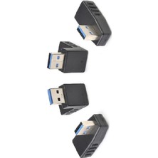 Bastore USB 3.0 90 Derece Çevici Dönüştürücü Adaptör Seti USB Köşe Dirsek 4in1