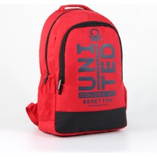 United Colors Of Benetton Tekstil Okul Çantası Kırmızı / 76068 Suya Dayanıklı Düz Hayır Sırt Çantası Ilkokul Kumaş 45 cm 1+ K
