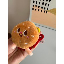 Miamantra Hamburger Şeklinde Peluş Anahtarlık/çanta Süsü Anahtarlık Hamburger