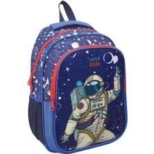 Astral Polo Mavi Astral Cartoon Ilkokul Çantası Beslenmeli Astronot 04361 Back To School