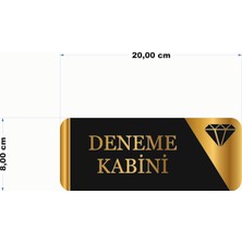 Güneş Lazer Dekoratif Deneme Kabini Yazılı Aynalı Gold Pleksi Levha