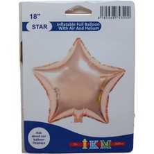 Ngüzel Party Parlak Rose Yıldız Folyo Balon 45cm