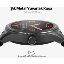 Beyaz Tempus 35MM Tft Ekranlı Yuvarlak Metal Kasa Akıllı Saat Resmi Distribütör Garantili 200-300 M