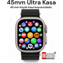 Çok Renkli Akıllı Saat Watch Ultra 45MM ve Bluetooth Kablosuz Kulaklık Android Ios Uyumlu 2 In 1 It