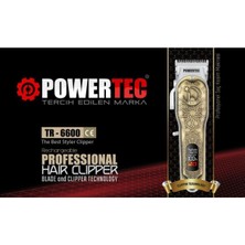 Powertec Sarı TR-6600 Saç Kesim Makinası Yok Kablosuz Saç-Sakal Resmi Distribütör Garantili 3 Saat ve Altı K