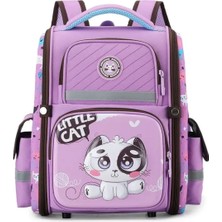 Bliss Premium Back To School Cat(Kedi) Ortopedik Kolej Çantası Hayır Tek Ebat Suya Dayanıklı Pembe Unicorn Teksti