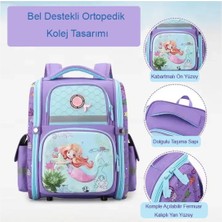 Bliss Premium Back To School Cat(Kedi) Ortopedik Kolej Çantası Hayır Tek Ebat Suya Dayanıklı Pembe Unicorn Teksti