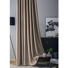 Vi Home Vizon  Rengi  Karartma Fon Perde Blackout Lüks  Düz Dikiş Kornişli En x Yükseklik