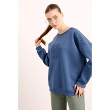 Sevilen Kadın Sweatshirt Nakış Detaylı 1052