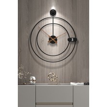 Aga Konsept Siyah Sirius During 60 cm Siyah Modern Dekoratif Duvar Saati Modern