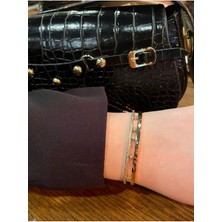 Asteria Jewelry Mess Model Rose Gold Çelik Kelepçe Bileklik
