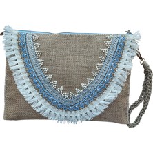 Vertiginoso Inci Boncuk Işlemeli Kadın Portföy Clutch El Çantası