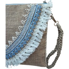 Vertiginoso Inci Boncuk Işlemeli Kadın Portföy Clutch El Çantası