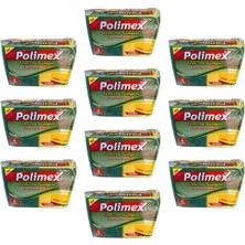 Polimex 4'lü Endüstriyel Büyük Boy Oluklu Bulaşık Süngeri - 4,5 x 9 x 12 Cm. - 4 Adetlik 10 Paket