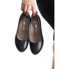 ARTI ARTI AYAKKABI ARTI-ARTI037-0290 Deri Ortopedik Kadın Siyah Topuklu Ayakkabı